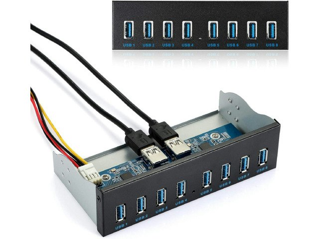8-Port USB 3.0 Front Panel Hub: $65.26 8-Port USB 3.0 Front Panel Hub: $65.26