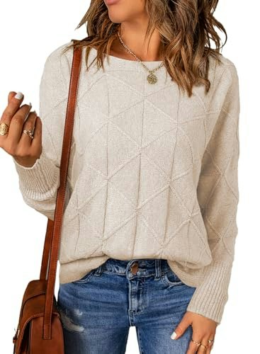 Evaless Women's Crewneck Batwing Sleeve Pullover Sweater: $24.98 Evaless Women's Crewneck Batwing Sleeve Pullover Sweater: $24.98