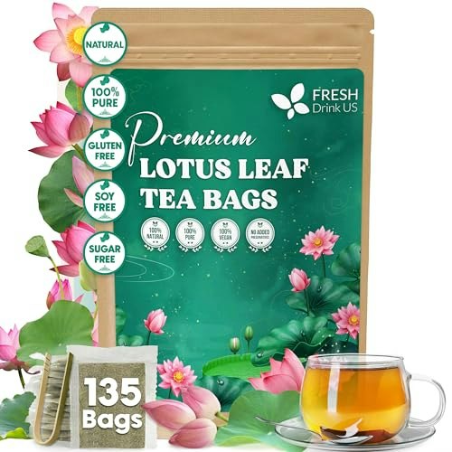 FreshDrinkUS Lotus Leaf Tea Bags 135-Count: $18.16