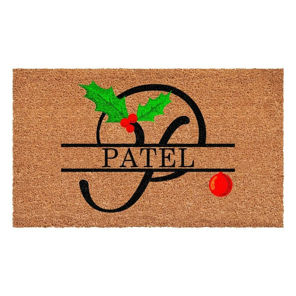 Personalized Christmas Holly Indoor/Outdoor Doormat: $66.67 Personalized Christmas Holly Indoor/Outdoor Doormat: $66.67