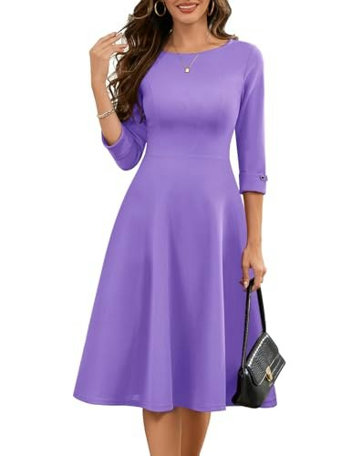 Women's Fit and Flare Lavender Dress: $31.44 Women's Fit and Flare Lavender Dress: $31.44