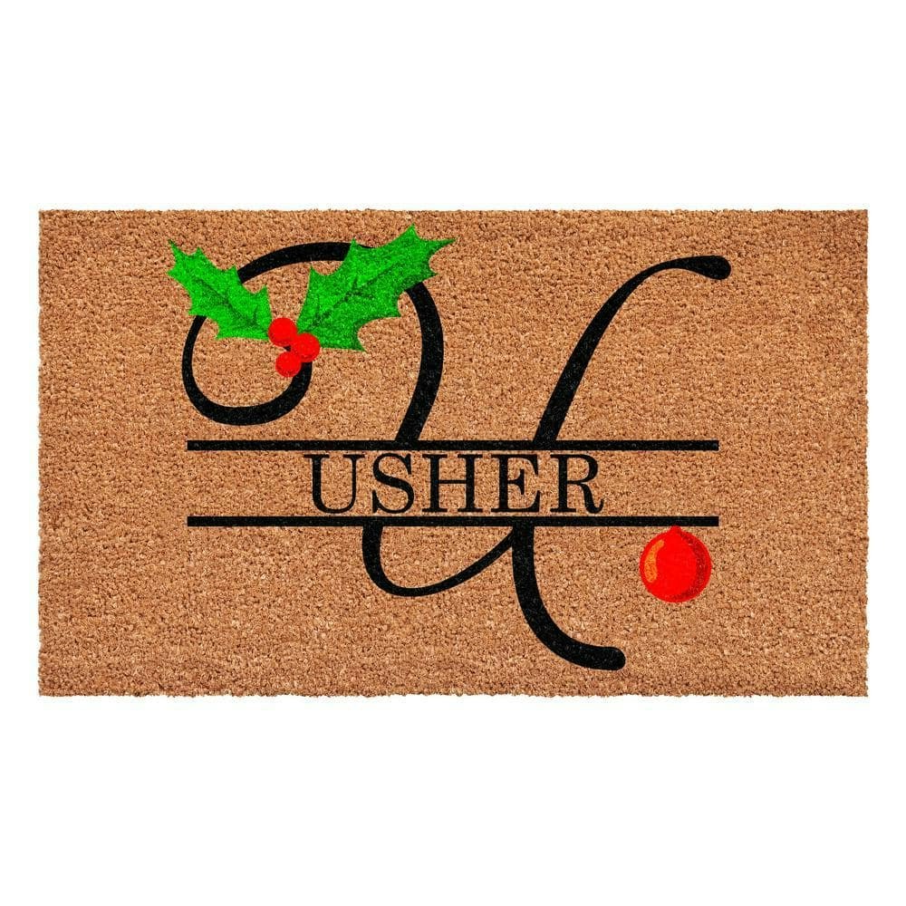 Personalized 48" x 24" Christmas Holly Doormat: $65.03 Personalized 48" x 24" Christmas Holly Doormat: $65.03