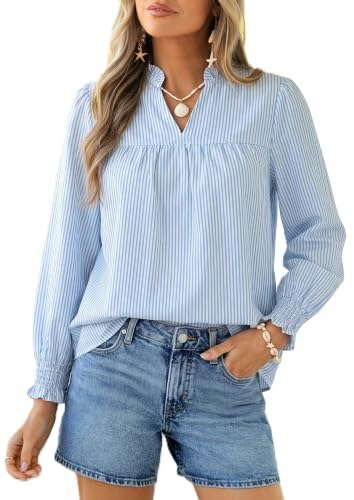 Prettygarden Women's Boho Floral Blouse: $19.98 Prettygarden Women's Boho Floral Blouse: $19.98
