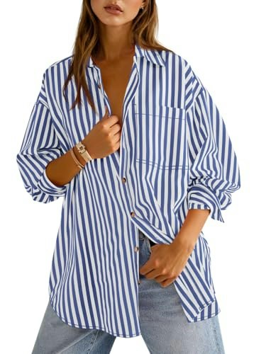 Cicy Bell Women's Striped Long Sleeve Button-Down Blouse: $19.98 Cicy Bell Women's Striped Long Sleeve Button-Down Blouse: $19.98