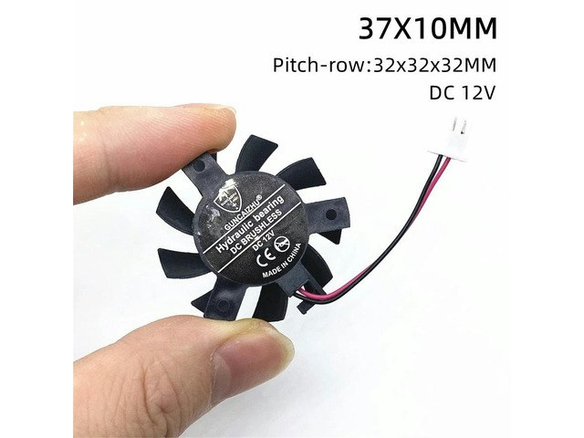 37mm Graphics Card Cooling Fan Replacement 2-Pin: $22.60
