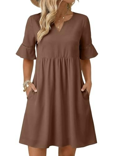Evaless Women's V-Neck Babydoll Mini Dress: $24.98 Evaless Women's V-Neck Babydoll Mini Dress: $24.98
