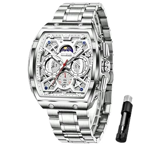 Olevs Men's Stainless Steel Chronograph Moon Phase Watch: $43.02 Olevs Men's Stainless Steel Chronograph Moon Phase Watch: $43.02