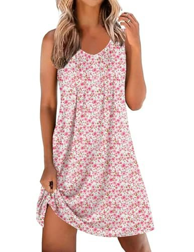 Ekouaer Women's Sleeveless V-Neck Nightgown: $12.90 Ekouaer Women's Sleeveless V-Neck Nightgown: $12.90