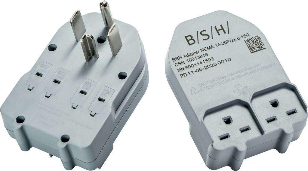 Bosch 240-Volt NEMA 14-30P to 6-15R Dryer Power Cord Plug Adaptor: $69.99