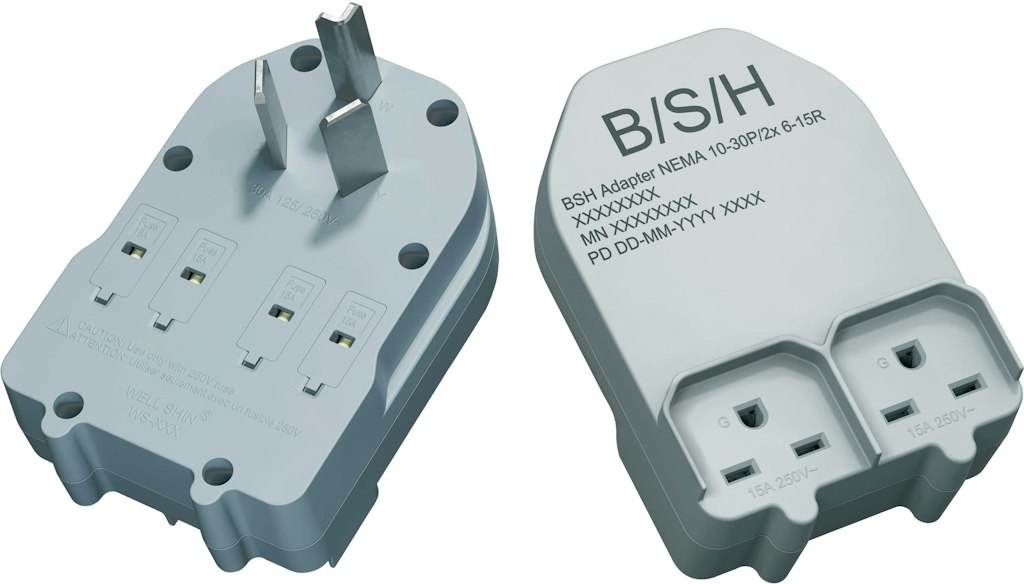 Bosch 240-Volt NEMA 10-30R to 6-15R Dryer Power Cord Plug Adapter: $69.99
