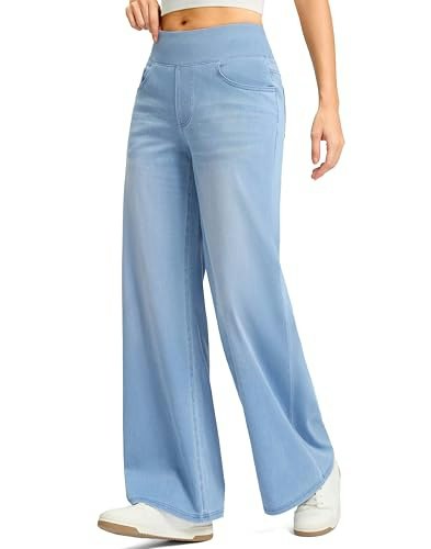 Rammus Women's Pull-On Wide Leg Denim Jeans: $33.99 Rammus Women's Pull-On Wide Leg Denim Jeans: $33.99