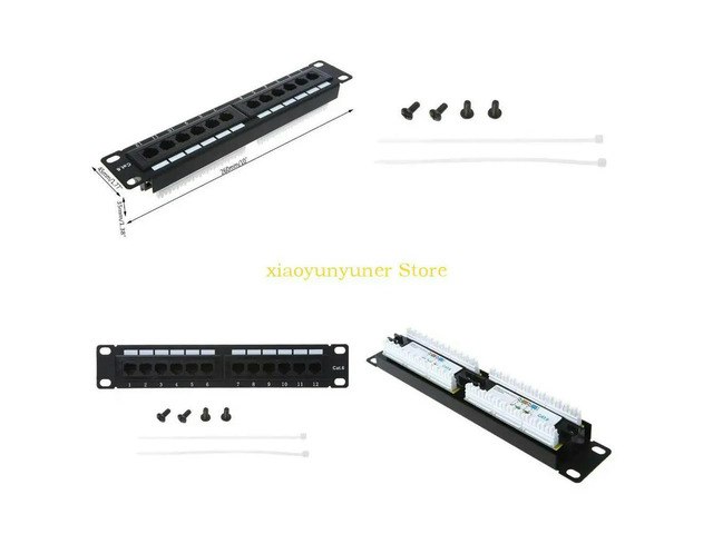 12-Port Cat6 Patch Panel: $36.20 12-Port Cat6 Patch Panel: $36.20