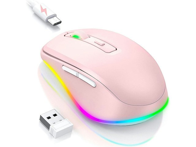 Peious Rechargeable Wireless Mouse with Built-in Mouse Jiggler: $29.48 Peious Rechargeable Wireless Mouse with Built-in Mouse Jiggler: $29.48