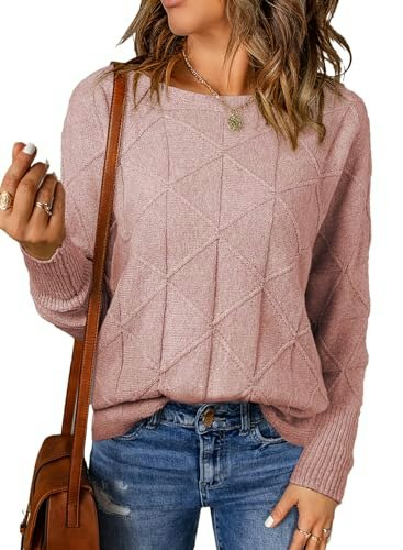 Evaless Women's Crewneck Batwing Sleeve Pullover Sweater: $24.98 Evaless Women's Crewneck Batwing Sleeve Pullover Sweater: $24.98