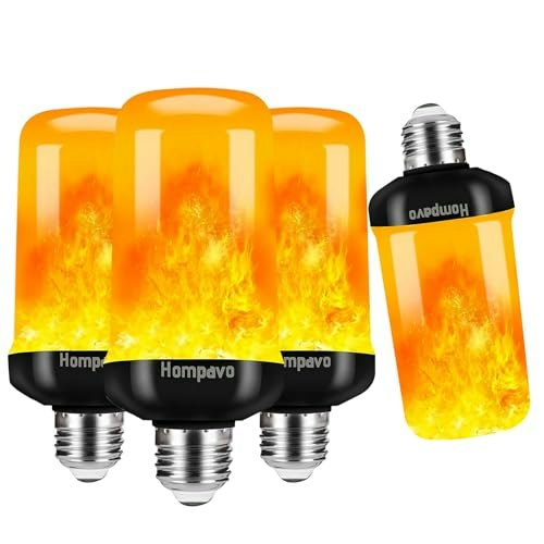 Hompavo 4-Mode LED Flame Light Bulb 4-Pack: $22.60