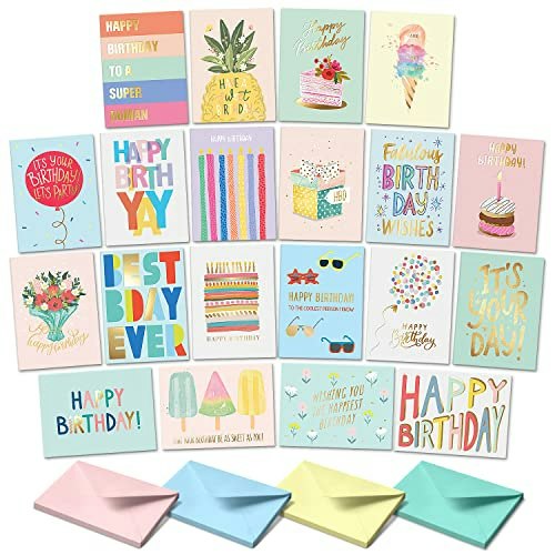 Sweetzer & Orange Happy Birthday Cards 20-Pack: $6.99 Sweetzer & Orange Happy Birthday Cards 20-Pack: $6.99