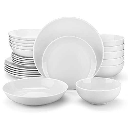 Malacasa 24-Piece Porcelain Dinnerware Set: $87.98