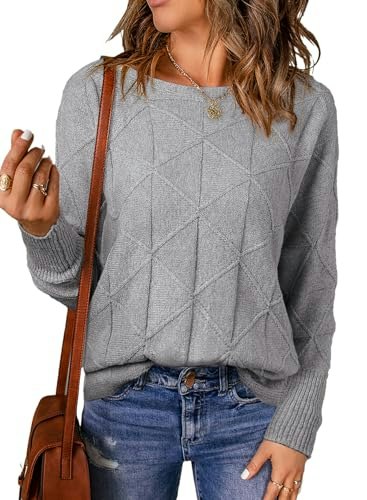 Evaless Women's Crewneck Batwing Sleeve Sweater: $24.98