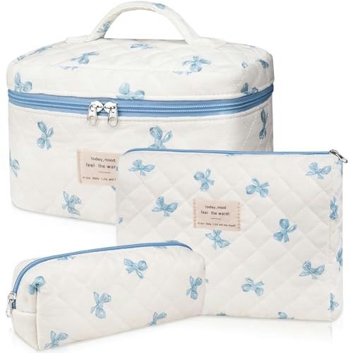 Gosect Quilted Makeup Bag 3-Piece Set: $17.99 Gosect Quilted Makeup Bag 3-Piece Set: $17.99