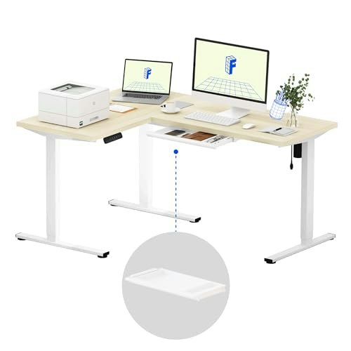 Flexispot 63 x 48-Inch Reversible L-Shaped Corner Standing Desk with Drawers: $322.99 Flexispot 63 x 48-Inch Reversible L-Shaped Corner Standing Desk with Drawers: $322.99