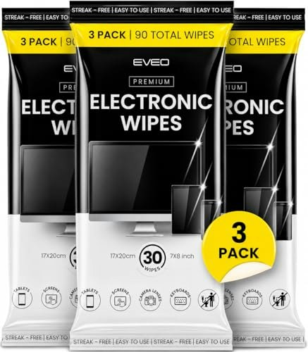 Eveo Screen Cleaning Wipes and Microfiber Cloth 90-Pack: $8.48 Eveo Screen Cleaning Wipes and Microfiber Cloth 90-Pack: $8.48