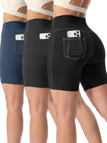 Cokqu Women's Biker Shorts with Pockets: $25.48 Cokqu Women's Biker Shorts with Pockets: $25.48