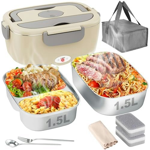 Geveniss 80W Electric Heated Lunch Box: $25.49 Geveniss 80W Electric Heated Lunch Box: $25.49