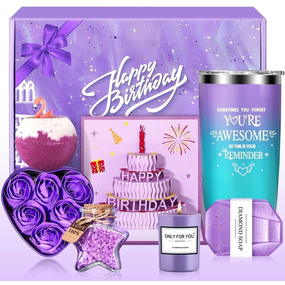 Aofmee 7-Piece Lavender Bath Gift Set: $23.95