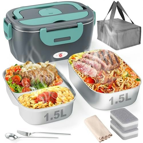 Geveniss 80W Electric Heated Lunch Box: $25.49 Geveniss 80W Electric Heated Lunch Box: $25.49