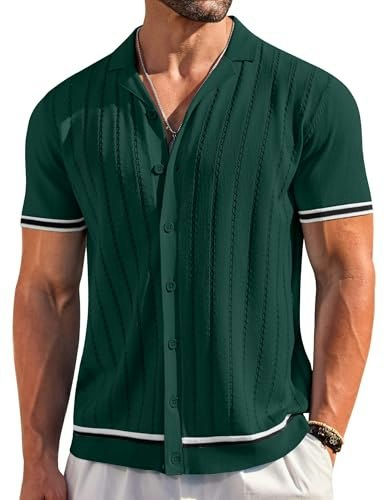Coofandy Men's Short Sleeve Knit Beach Shirt: $24.99 Coofandy Men's Short Sleeve Knit Beach Shirt: $24.99