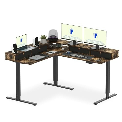 Flexispot Reversible L-Shaped Corner Standing Desk with Monitor Shelf: $237.99 Flexispot Reversible L-Shaped Corner Standing Desk with Monitor Shelf: $237.99