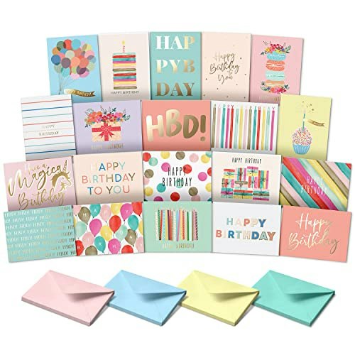 Sweetzer & Orange Happy Birthday Cards 20-Pack: $6.99