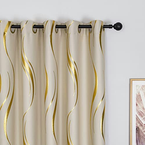 Myru Foil Print Striped Curtains 2-Panel Set: $55.66 Myru Foil Print Striped Curtains 2-Panel Set: $55.66