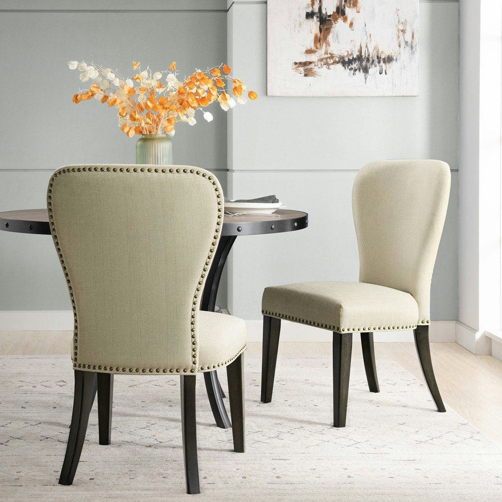 Alaterre Furniture Savoy Upholstered Armless Dining Chair 2-Pack: $329.99