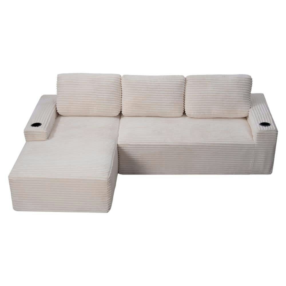 Cloud 104-inch 4-Piece Corduroy L-Shape Sectional Sofa: $1,078.18 Cloud 104-inch 4-Piece Corduroy L-Shape Sectional Sofa: $1,078.18