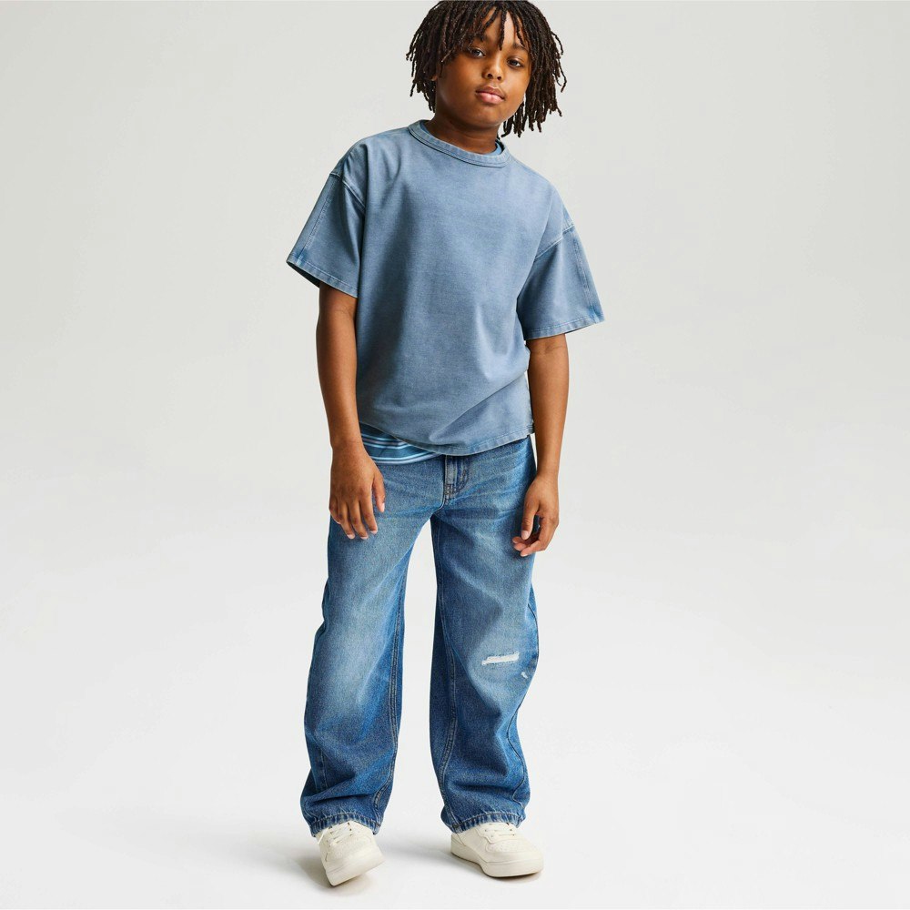 Cat & Jack Boys' Oversized Heavyweight Washed T-Shirt: $10 Cat & Jack Boys' Oversized Heavyweight Washed T-Shirt: $10