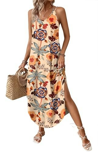 Wiholl Women's Boho Floral Maxi Dress: $18.98 Wiholl Women's Boho Floral Maxi Dress: $18.98