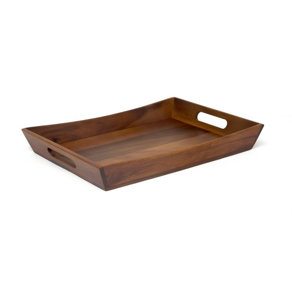 Lipper International 19" x 14" Acacia Curved Serving Tray: $44.99
