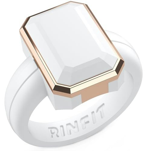 Rinfit Emerald Silicone Ring with Stainless Steel Frame Size 4: $16.92 Rinfit Emerald Silicone Ring with Stainless Steel Frame Size 4: $16.92