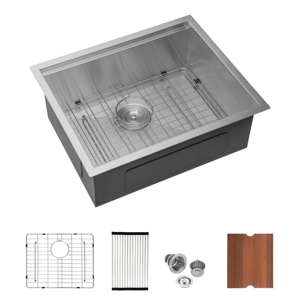 21-inch x 19-inch Undermount Single Bowl 16-Gauge Stainless Steel Kitchen Sink: $333.99