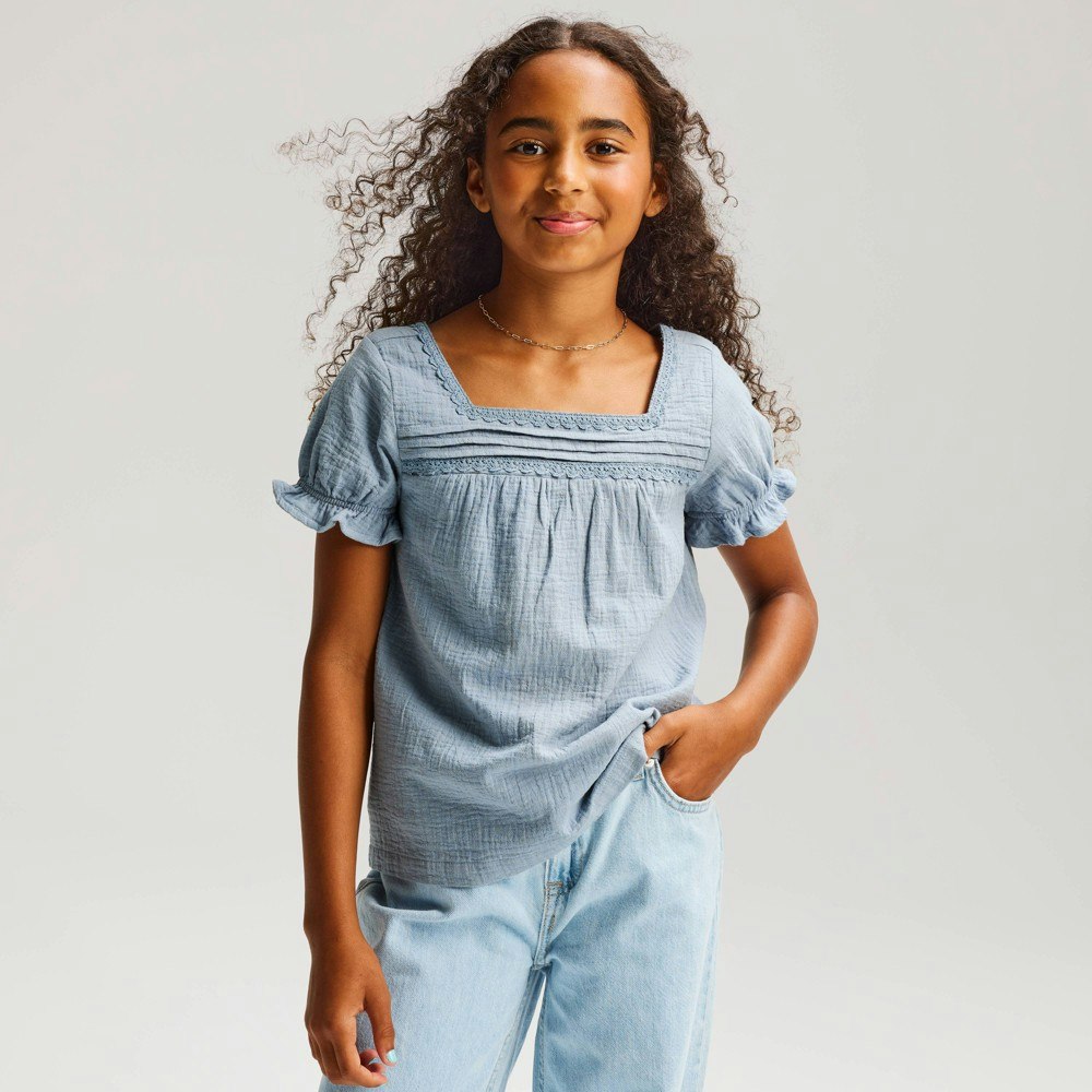 Cat & Jack Girls' Short Sleeve Gauze Boho Blouse: $15 Cat & Jack Girls' Short Sleeve Gauze Boho Blouse: $15