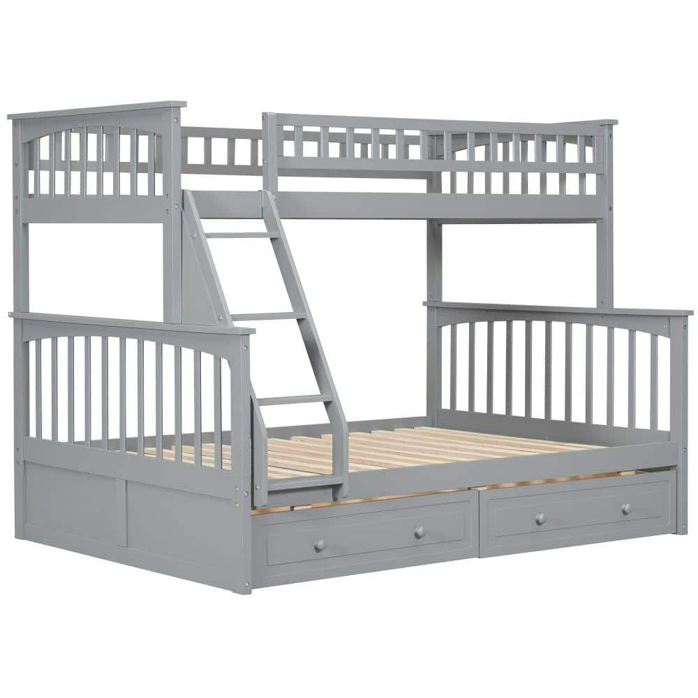 Twin Over Full Solid Pine Wood Bunk Bed with Drawers: $1,454.99 Twin Over Full Solid Pine Wood Bunk Bed with Drawers: $1,454.99