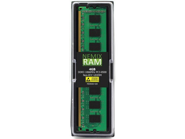 Nemix RAM 4GB DDR3 1600MHz Non-ECC UDIMM Desktop Memory: $29.99 Nemix RAM 4GB DDR3 1600MHz Non-ECC UDIMM Desktop Memory: $29.99