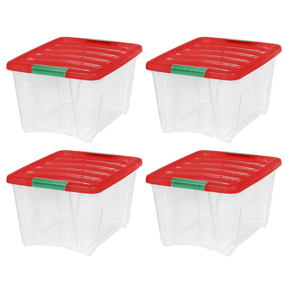 Iris 32-Quart Stackable Plastic Storage Bin 4-Pack: $34.99 Iris 32-Quart Stackable Plastic Storage Bin 4-Pack: $34.99