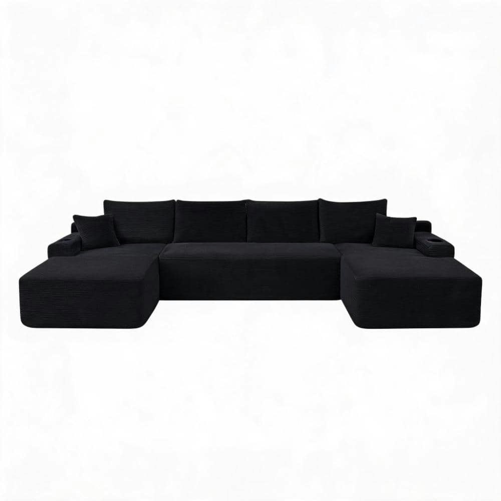 126-Inch 5-Piece Corduroy Modular U-Shape Sectional Sofa: $1,484.98 126-Inch 5-Piece Corduroy Modular U-Shape Sectional Sofa: $1,484.98