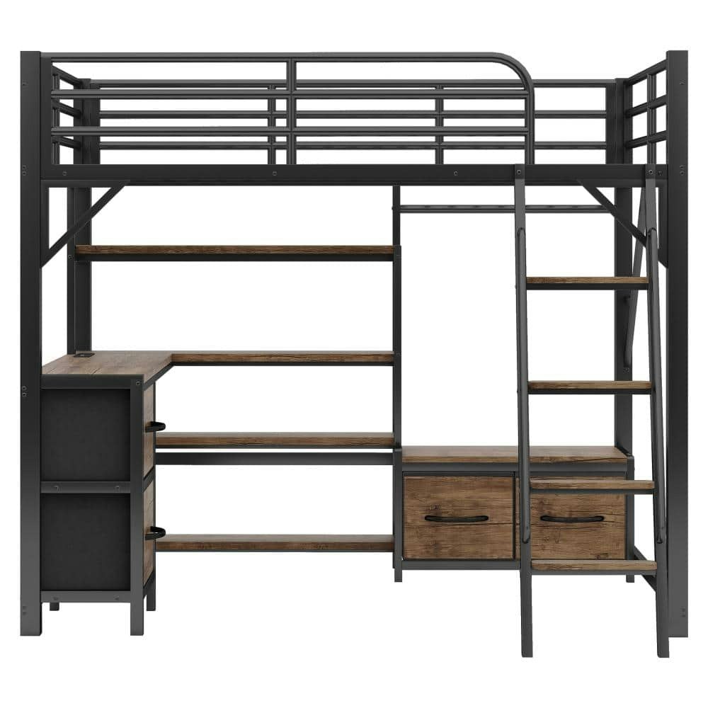 Full Metal Loft Bed with Desk and Storage: $1,137.99 Full Metal Loft Bed with Desk and Storage: $1,137.99