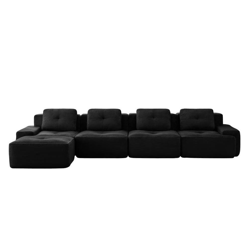 153-inch 4-Piece Corduroy Modular Sectional Sofa with Ottoman: $2,404.78 153-inch 4-Piece Corduroy Modular Sectional Sofa with Ottoman: $2,404.78