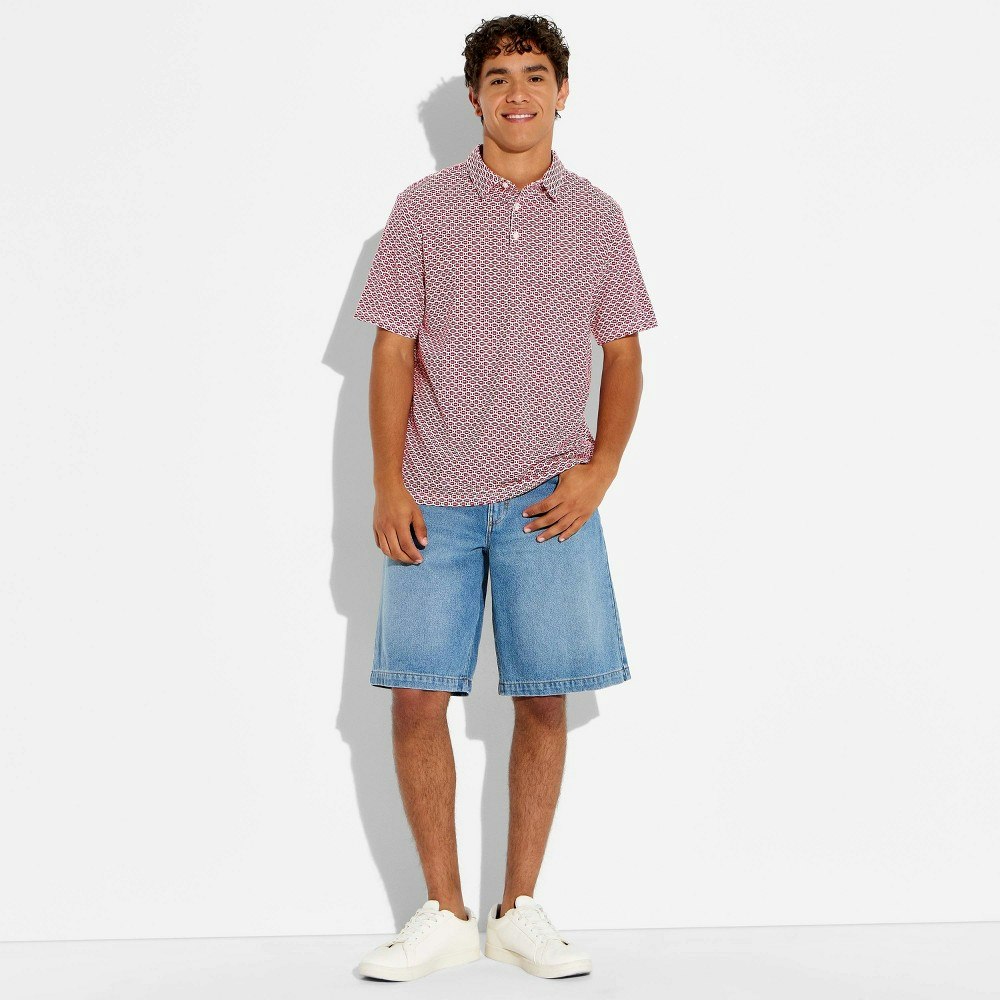 Goodfellow & Co Men's Football Print Polo Shirt: $25 Goodfellow & Co Men's Football Print Polo Shirt: $25