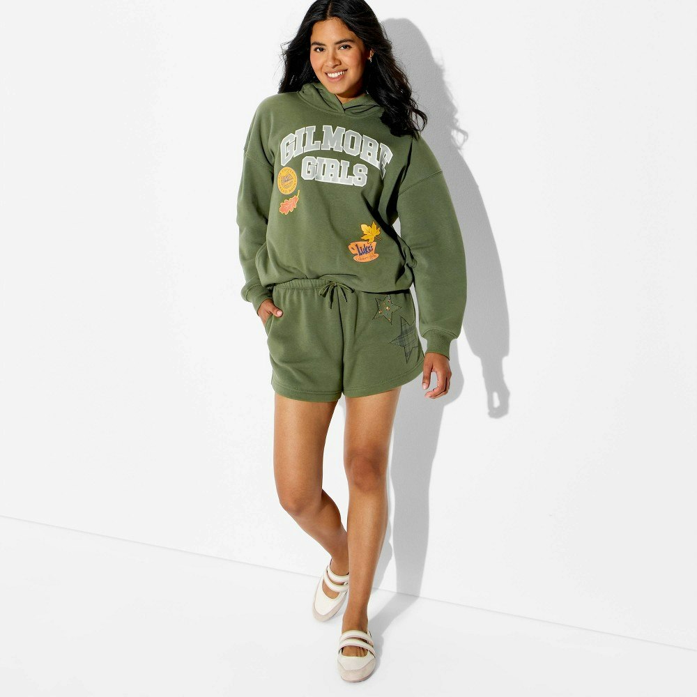 Women's Gilmore Girls Patch Fleece Shorts: $15 Women's Gilmore Girls Patch Fleece Shorts: $15