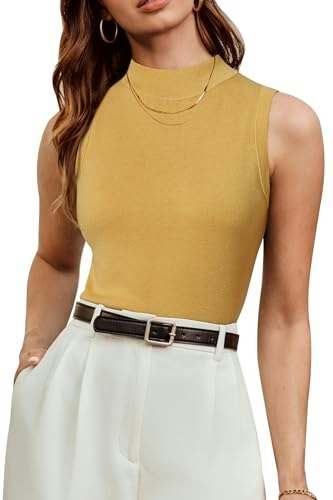 Arach&Cloz Women's Mock Neck Sweater Tank: $18.98 Arach&Cloz Women's Mock Neck Sweater Tank: $18.98